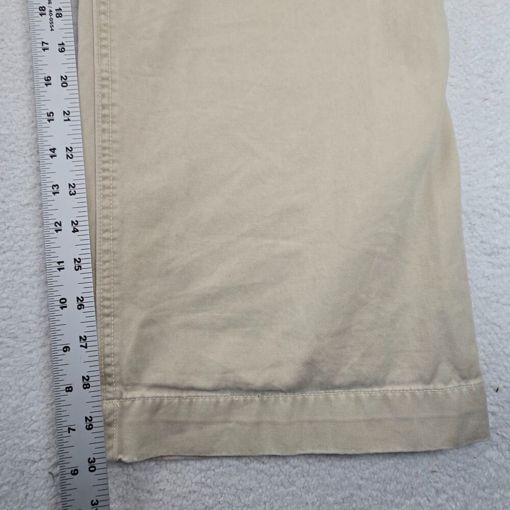 VTG Abercrombie Fitch Pants Officer Chino Men 34x30 Khaki Drawstring Preppy Y2k - Picture 7 of 16